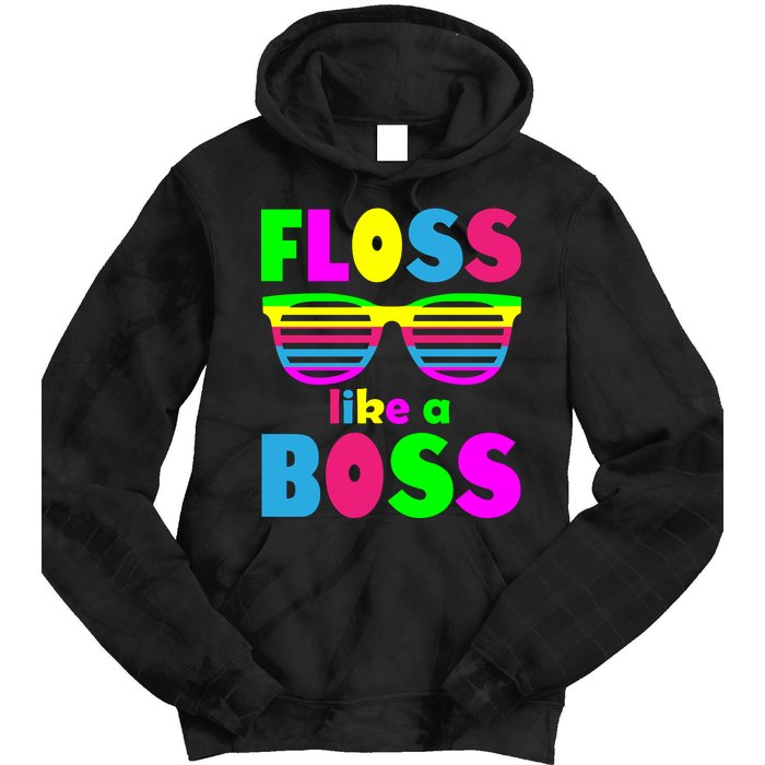 Floss Like A Boss 80's Style Retro Tie Dye Hoodie