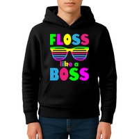 Floss Like A Boss 80's Style Retro Kids Hoodie