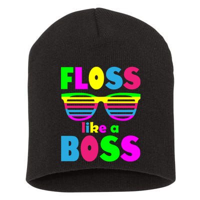 Floss Like A Boss 80's Style Retro Short Acrylic Beanie