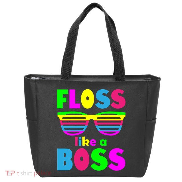 Floss Like A Boss 80's Style Retro Zip Tote Bag
