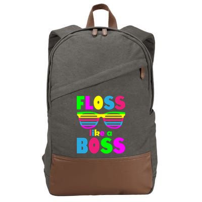 Floss Like A Boss 80's Style Retro Cotton Canvas Backpack