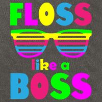 Floss Like A Boss 80's Style Retro Cotton Canvas Backpack