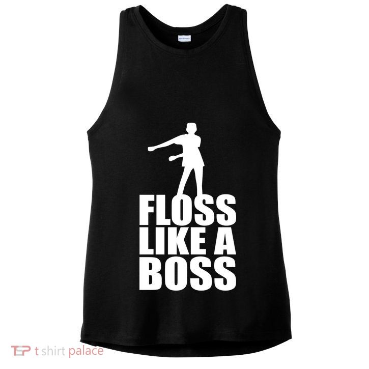 Floss Like A Boss Dance Logo Ladies PosiCharge Tri-Blend Wicking Tank