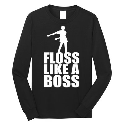 Floss Like A Boss Dance Logo Long Sleeve Shirt
