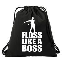 Floss Like A Boss Dance Logo Drawstring Bag