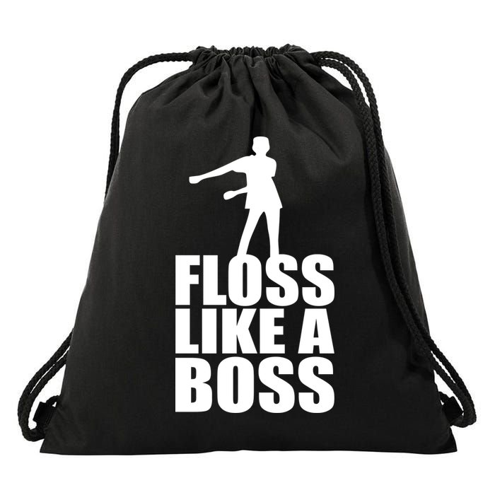 Floss Like A Boss Dance Logo Drawstring Bag