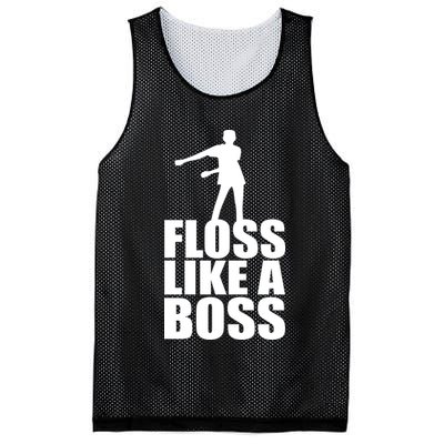 Floss Like A Boss Dance Logo Mesh Reversible Basketball Jersey Tank