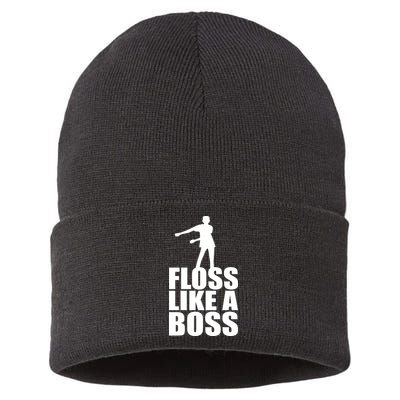 Floss Like A Boss Dance Logo Sustainable Knit Beanie