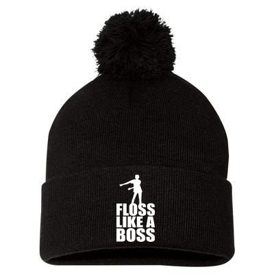 Floss Like A Boss Dance Logo Pom Pom 12in Knit Beanie