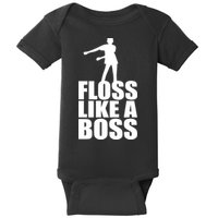 Floss Like A Boss Dance Logo Baby Bodysuit
