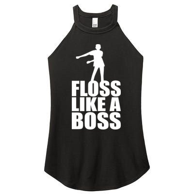 Floss Like A Boss Dance Logo Women's Perfect Tri Rocker Tank