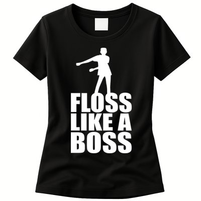 Floss Like A Boss Dance Logo Womens T-Shirt