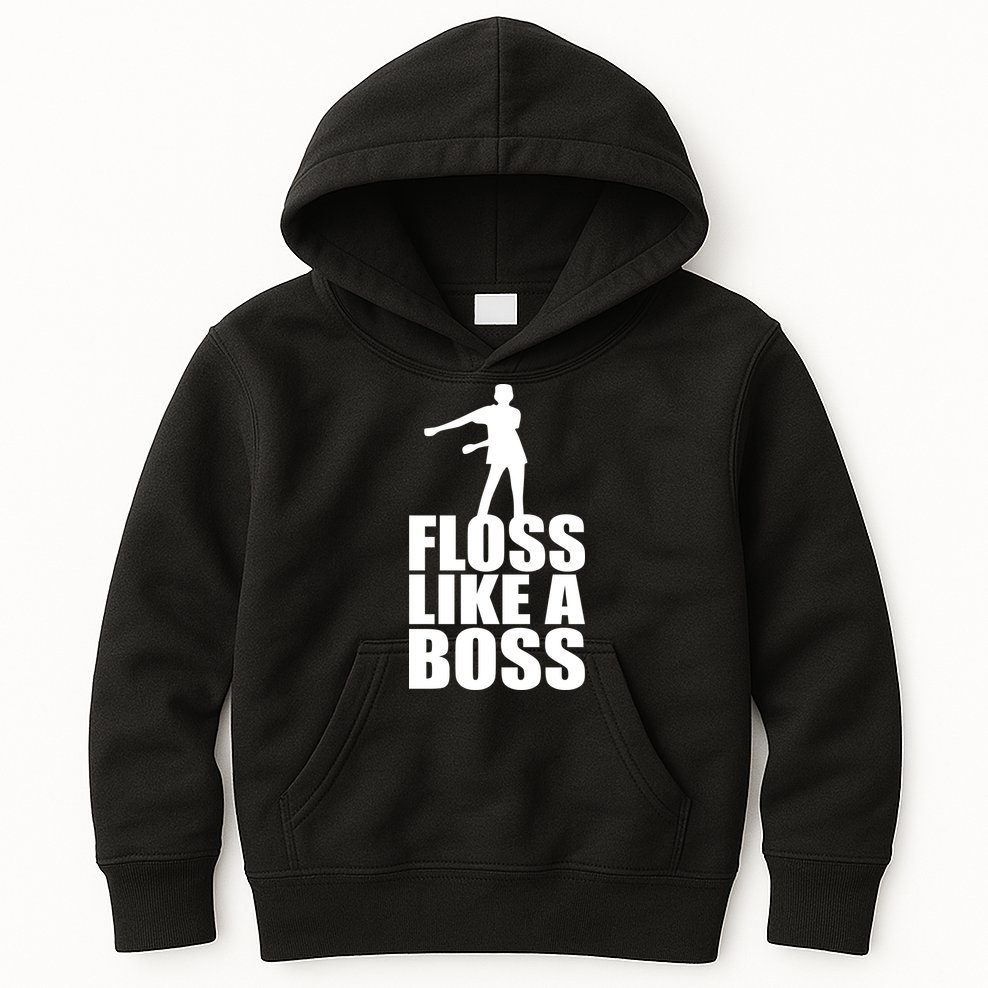 Floss Like A Boss Dance Logo Kids Hoodie