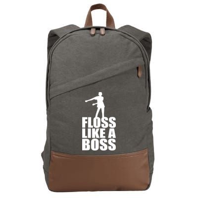Floss Like A Boss Dance Logo Cotton Canvas Backpack