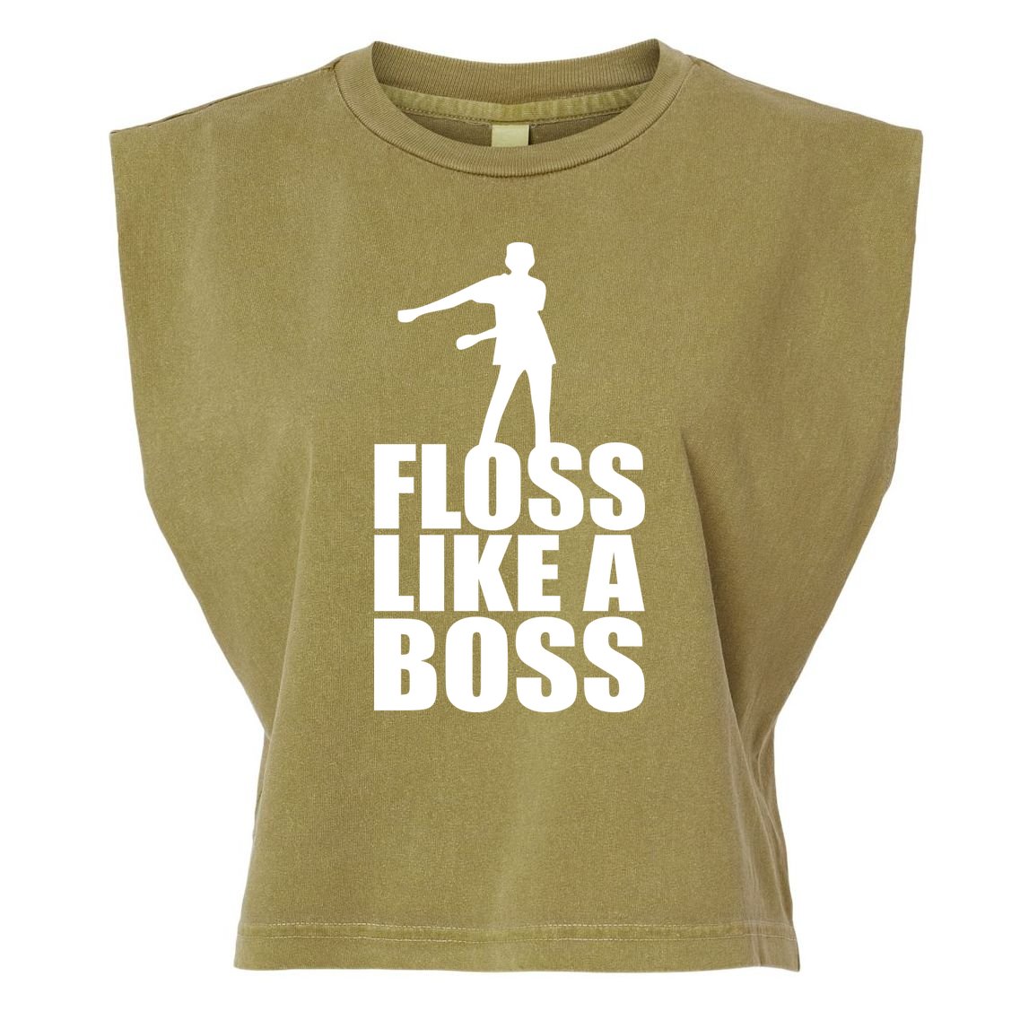 Floss Like A Boss Dance Logo Garment-Dyed Women's Muscle Tee