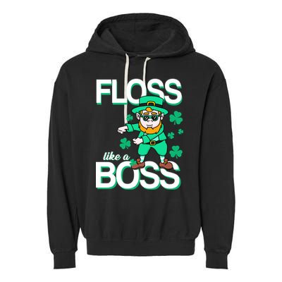 Floss Like A Boss Leprechaun Garment-Dyed Fleece Hoodie