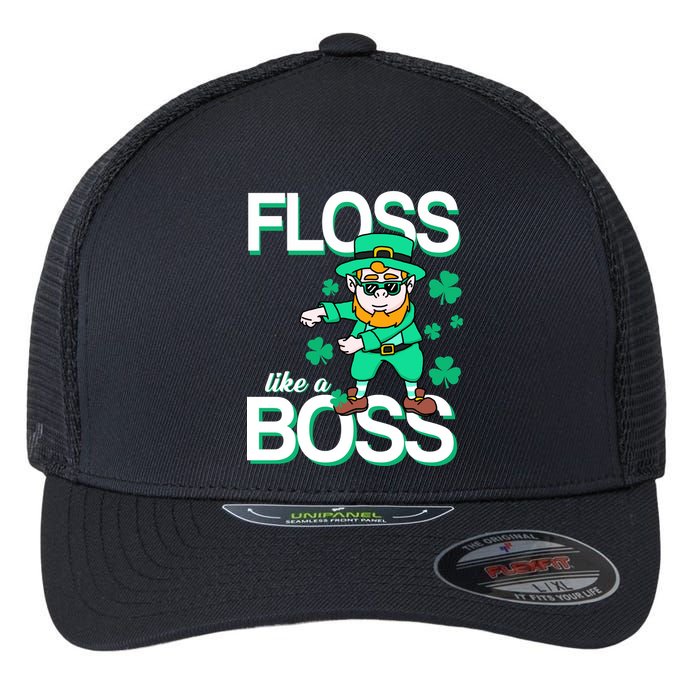 Floss Like A Boss Leprechaun Flexfit Unipanel Trucker Cap