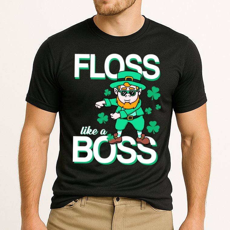 Floss Like A Boss Leprechaun Performance Shirt