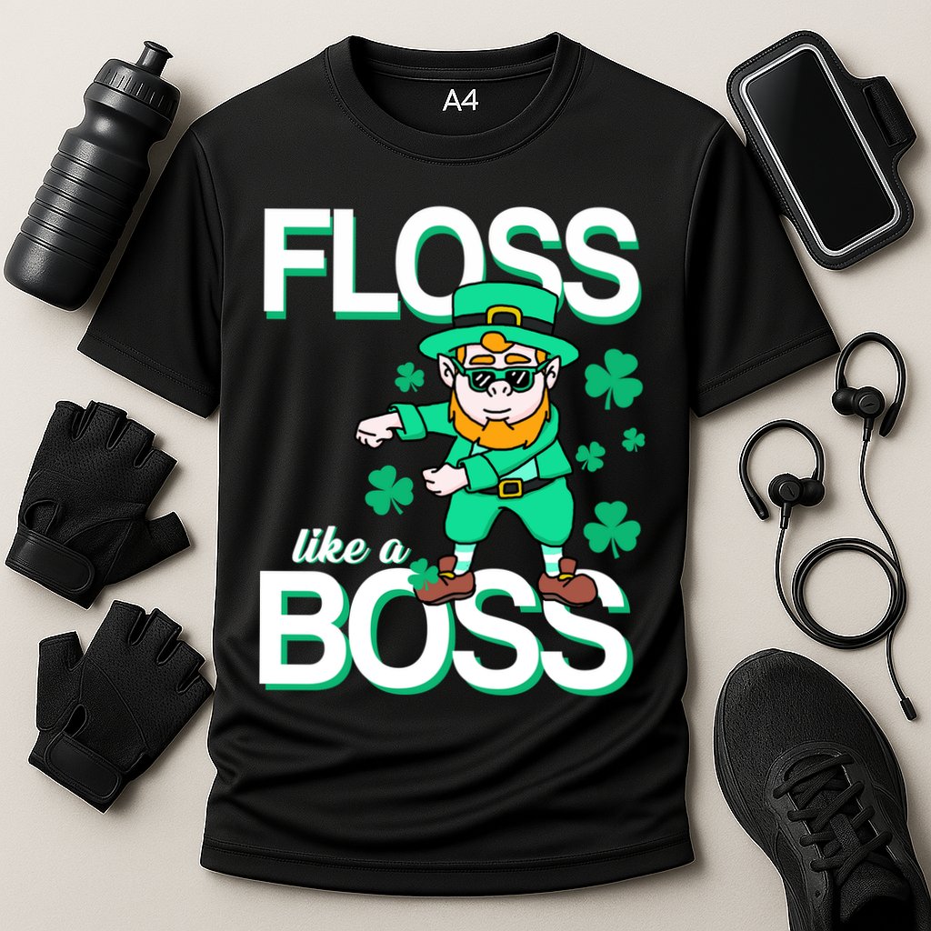 Floss Like A Boss Leprechaun Performance Shirt