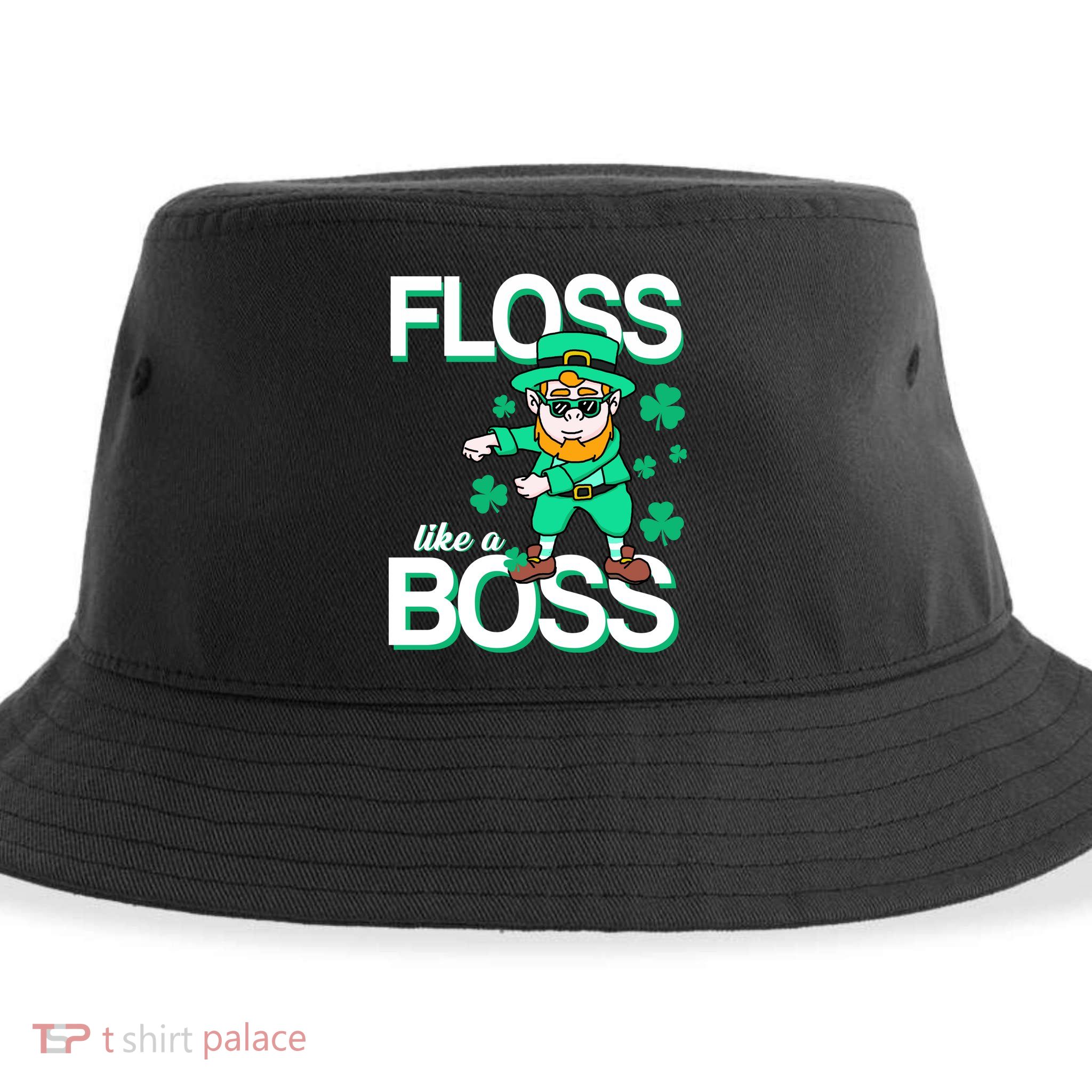 Floss Like A Boss Leprechaun Sustainable Bucket Hat