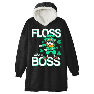 Floss Like A Boss Leprechaun Hooded Wearable Blanket