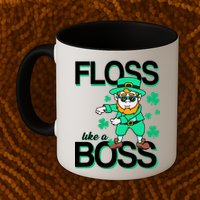 Floss Like A Boss Leprechaun Mug