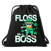 Floss Like A Boss Leprechaun Drawstring Bag