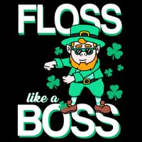 Floss Like A Boss Leprechaun Drawstring Bag