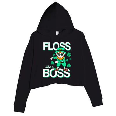 Floss Like A Boss Leprechaun Crop Fleece Hoodie
