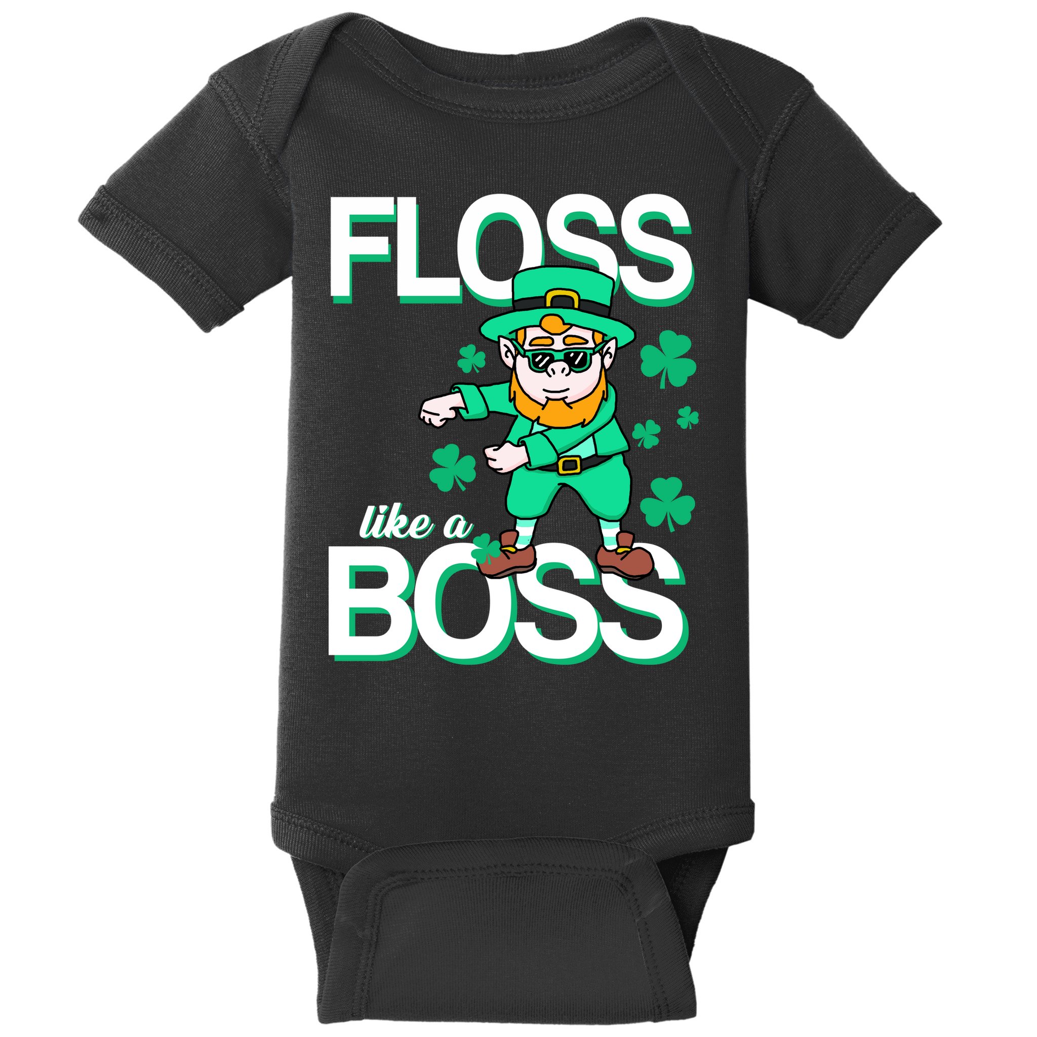 Floss Like A Boss Leprechaun Baby Bodysuit
