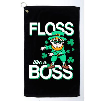 Floss Like A Boss Leprechaun Golf Towel