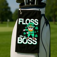 Floss Like A Boss Leprechaun Golf Towel