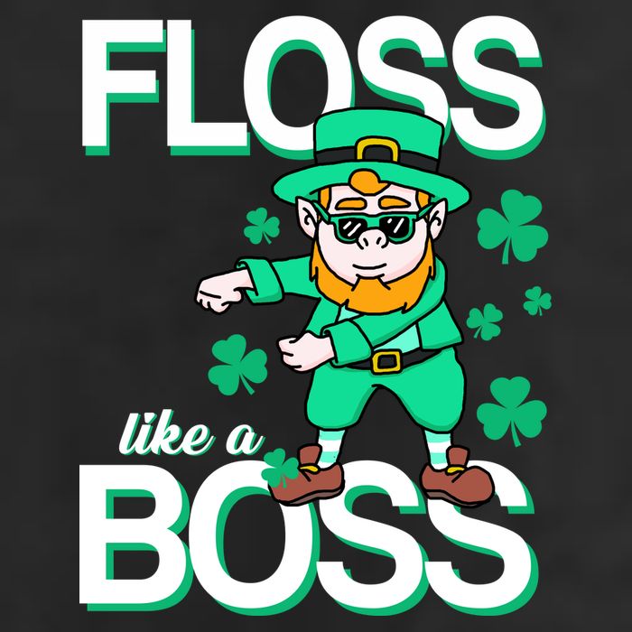 Floss Like A Boss Leprechaun Golf Towel