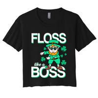 Floss Like A Boss Leprechaun Women's Crop Top Tee