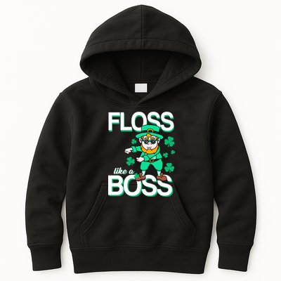 Floss Like A Boss Leprechaun Kids Hoodie