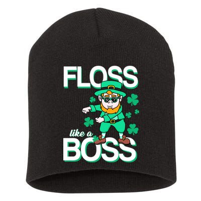 Floss Like A Boss Leprechaun Short Acrylic Beanie
