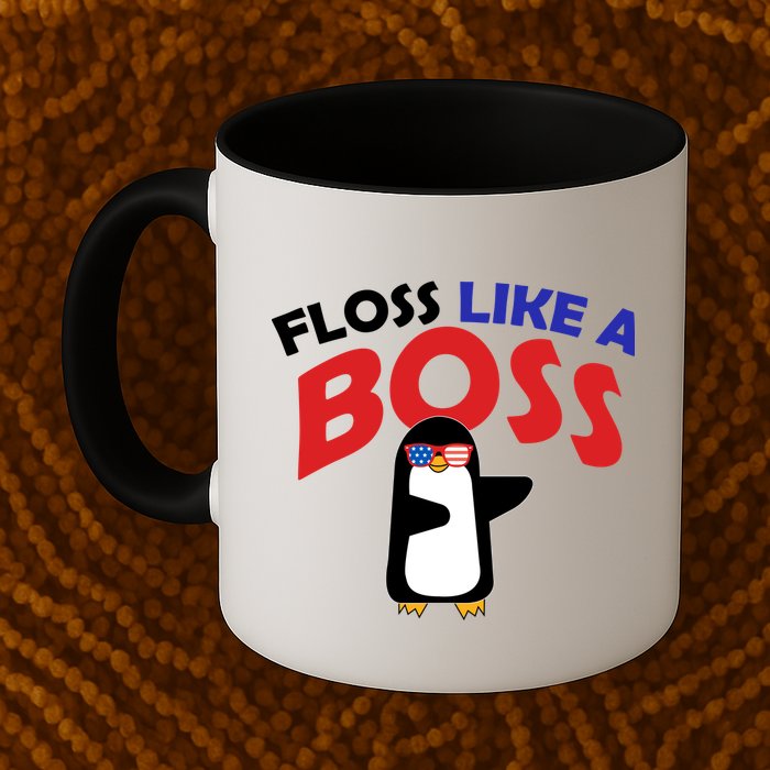 Floss Like a Boss Penguin Dancing Mug