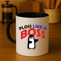 Floss Like a Boss Penguin Dancing Mug