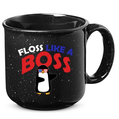 Floss Like a Boss Penguin Dancing 15oz Campfire Ceramic Mug