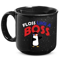 Floss Like a Boss Penguin Dancing 15oz Campfire Ceramic Mug