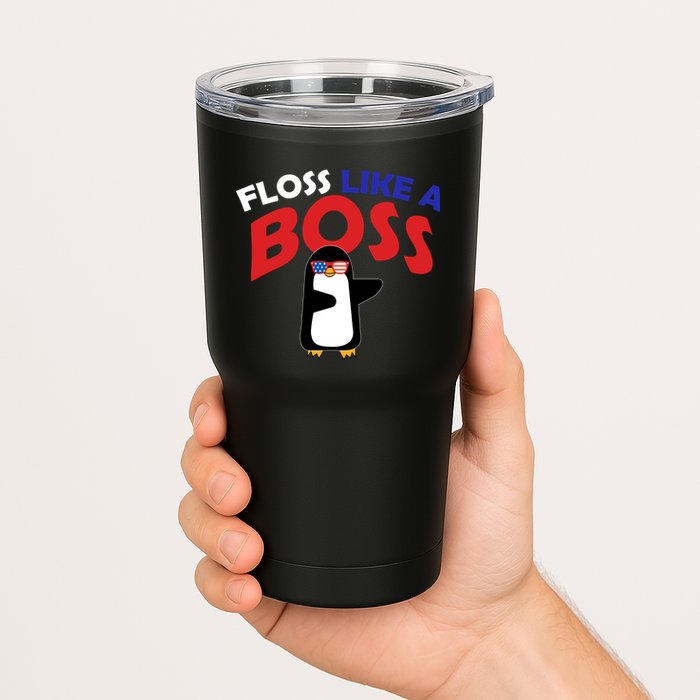 Floss Like a Boss Penguin Dancing Tumbler