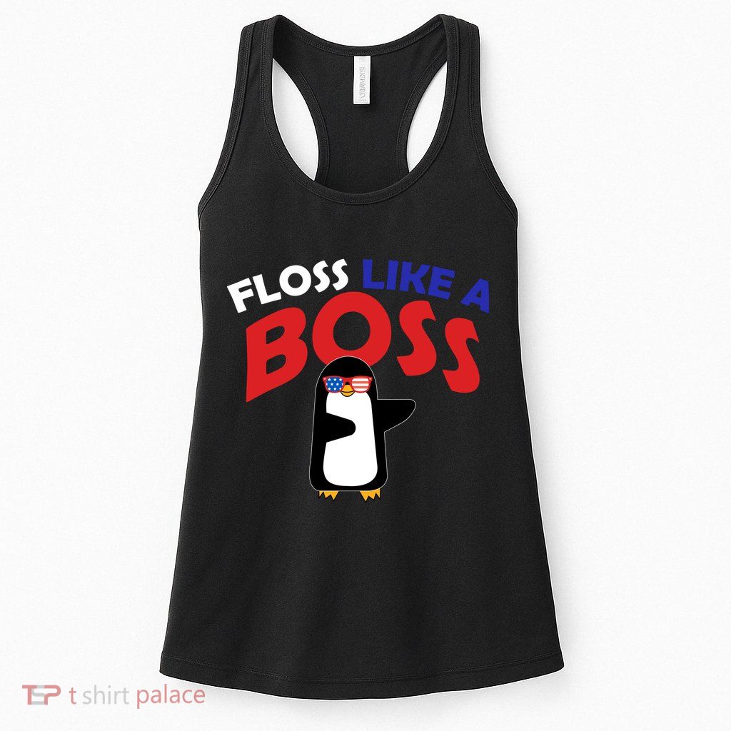 Floss Like a Boss Penguin Dancing Womens Tank Top