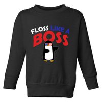 Floss Like a Boss Penguin Dancing Toddler Sweatshirt