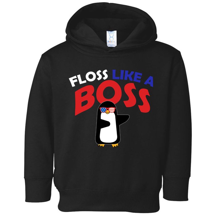 Floss Like a Boss Penguin Dancing Toddler Hoodie