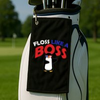 Floss Like a Boss Penguin Dancing Golf Towel