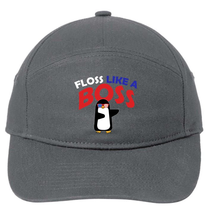 Floss Like a Boss Penguin Dancing 7-Panel Snapback Hat