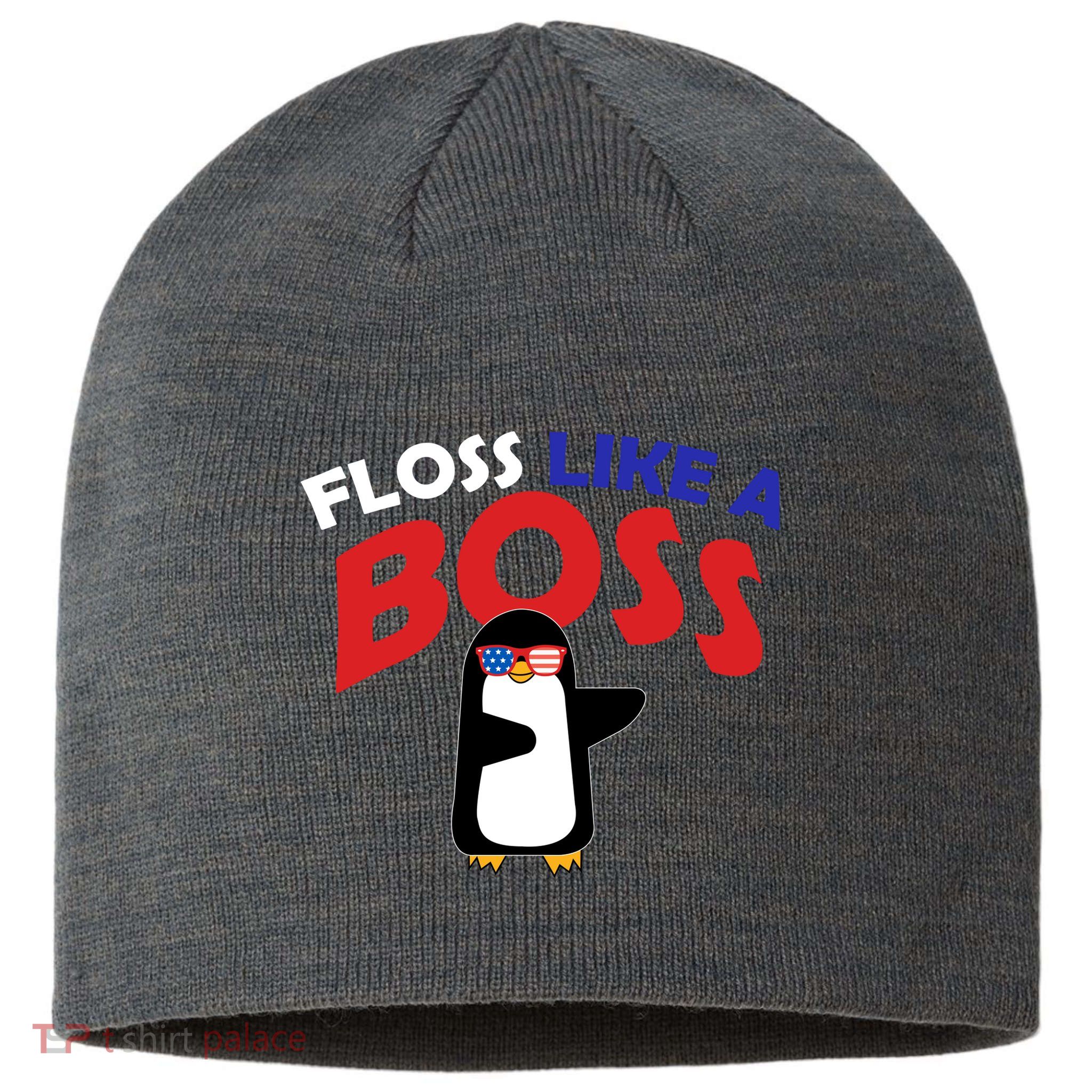Floss Like a Boss Penguin Dancing Sustainable Beanie