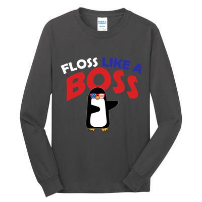 Floss Like a Boss Penguin Dancing Tall Long Sleeve T-Shirt