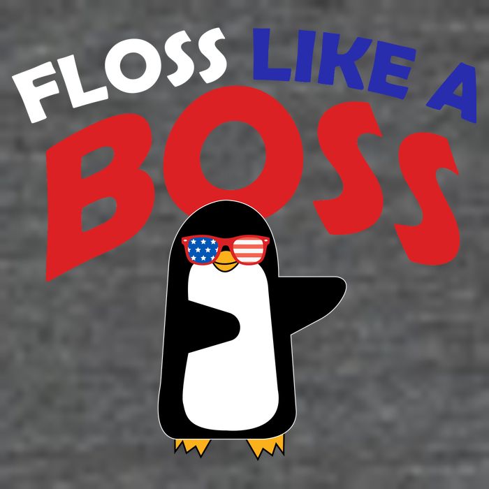 Floss Like a Boss Penguin Dancing Poster