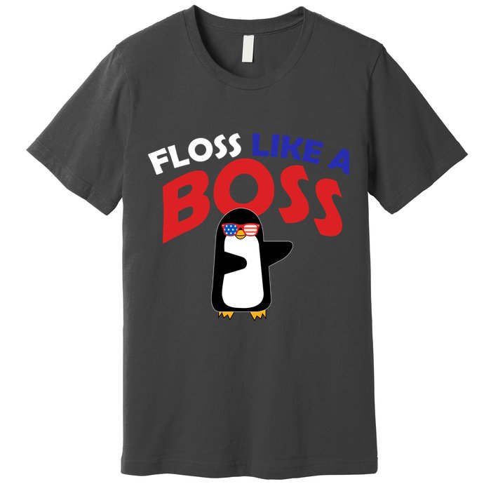 Floss Like a Boss Penguin Dancing Premium T-Shirt